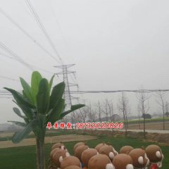 玻璃鋼小猴子雕塑，卡通動物雕塑