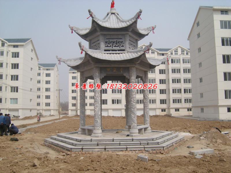 大理石涼亭，小區(qū)涼亭雕塑