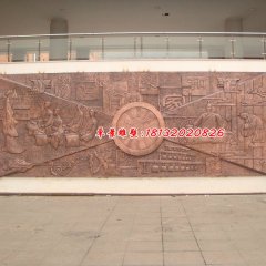 古人教學(xué)銅浮雕，校園銅浮雕