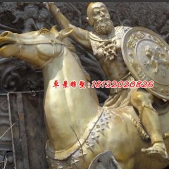 古羅馬戰(zhàn)士銅雕，廣場人物銅雕