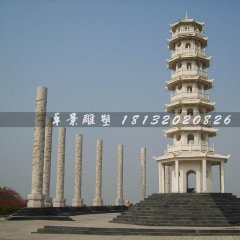 石塔，漢白玉石塔雕塑
