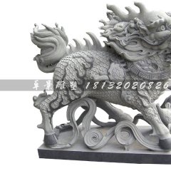 麒麟石雕，招財(cái)麒麟石雕
