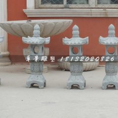 石燈，青石石燈雕塑