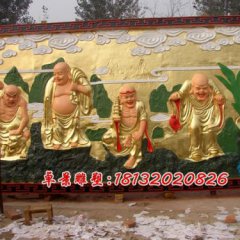 十八羅漢銅浮雕，寺廟銅浮雕
