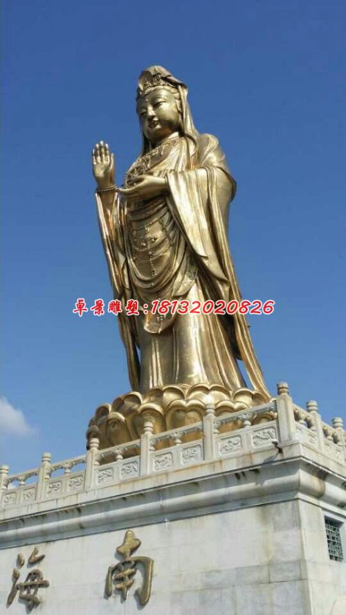 觀音銅雕，南海觀音銅雕