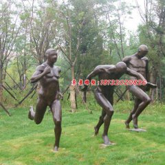跑步銅雕，公園運(yùn)動(dòng)銅雕