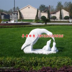 喂食石雕，公園動(dòng)物石雕，景觀石雕