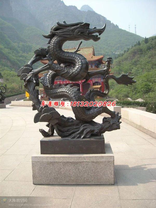 銅龍雕塑，青龍銅雕