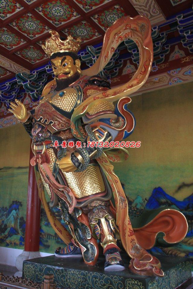 玻璃鋼四大天王雕，玻璃鋼彩繪神仙雕塑 (2)
