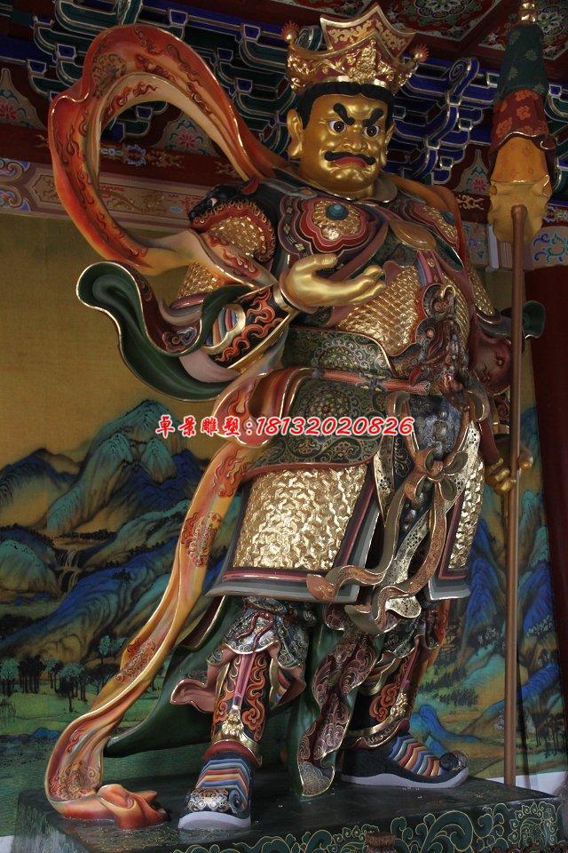 玻璃鋼四大天王雕，玻璃鋼彩繪神仙雕塑 (3)