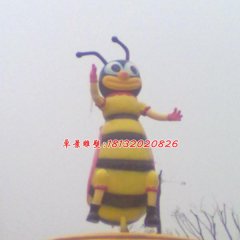 玻璃鋼小蜜蜂雕塑，玻璃鋼卡通動(dòng)物雕塑