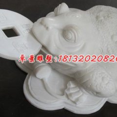 漢白玉石雕金蟬，動物石雕