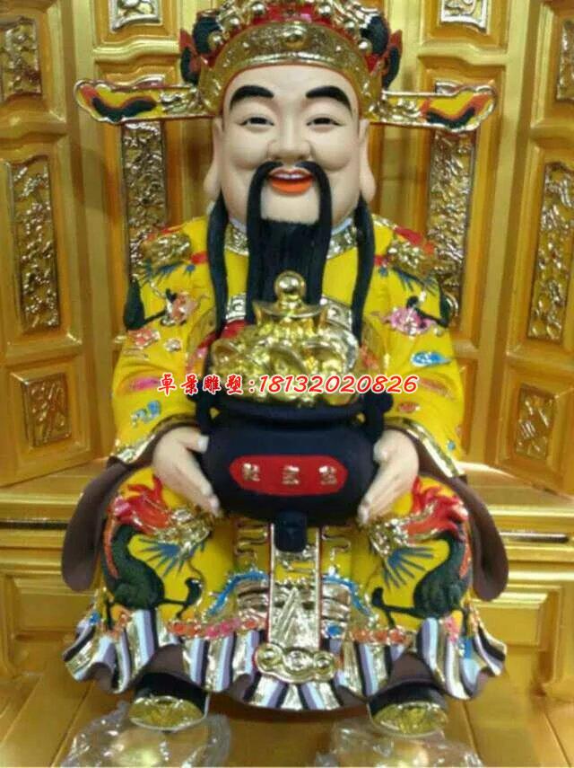 玻璃鋼財(cái)神雕塑，玻璃鋼神仙雕塑