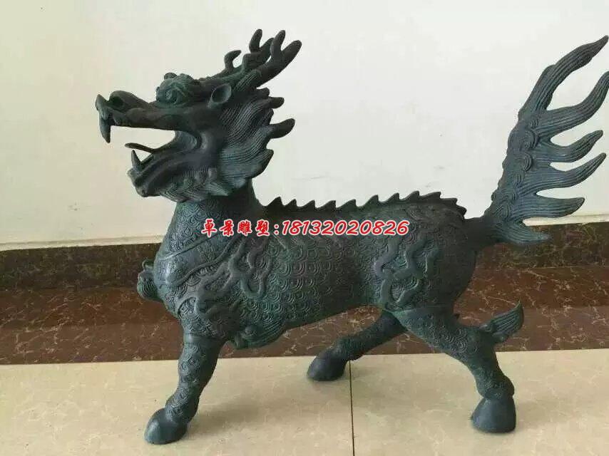 麒麟銅雕，青銅麒麟雕塑