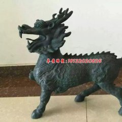 麒麟銅雕，青銅麒麟雕塑