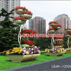 玻璃鋼花盆雕塑，玻璃鋼花架雕塑