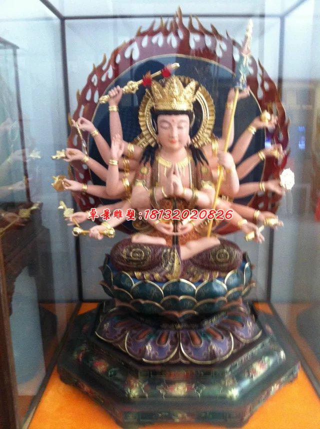 玻璃鋼千手觀音雕塑，彩繪佛像雕塑