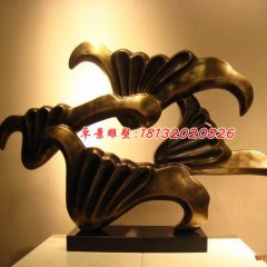 玻璃鋼抽象雕塑，玻璃鋼仿銅雕塑