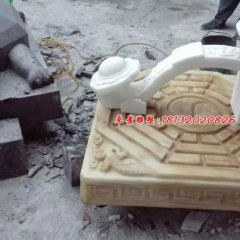 如意石雕，漢白玉如意雕塑
