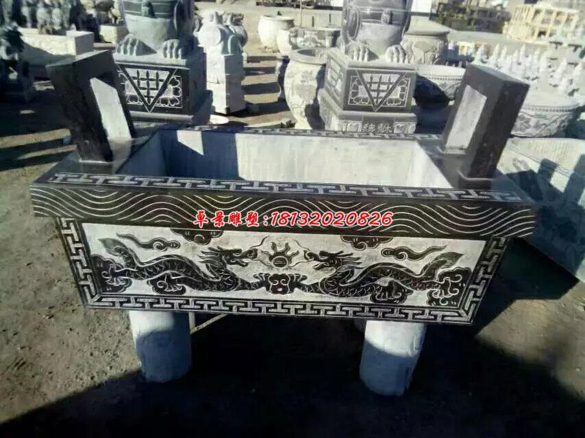 石雕鼎，石雕香爐，寺廟香爐雕塑