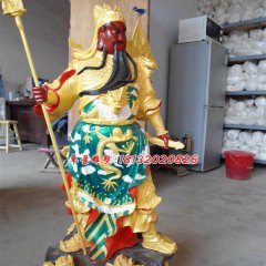 玻璃鋼紅臉關公雕塑，玻璃鋼彩繪神仙雕塑