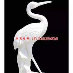 丹頂鶴石雕，漢白玉仙鶴雕塑