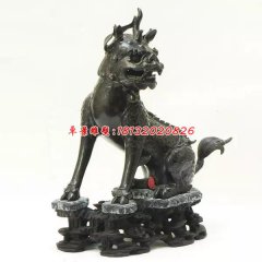 麒麟石雕，黑石麒麟雕塑