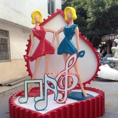 玻璃鋼美女雕塑，玻璃鋼商場雕塑