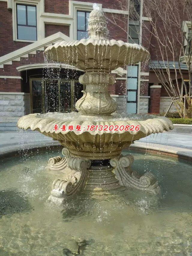石雕噴水盆，歐式噴泉雕塑
