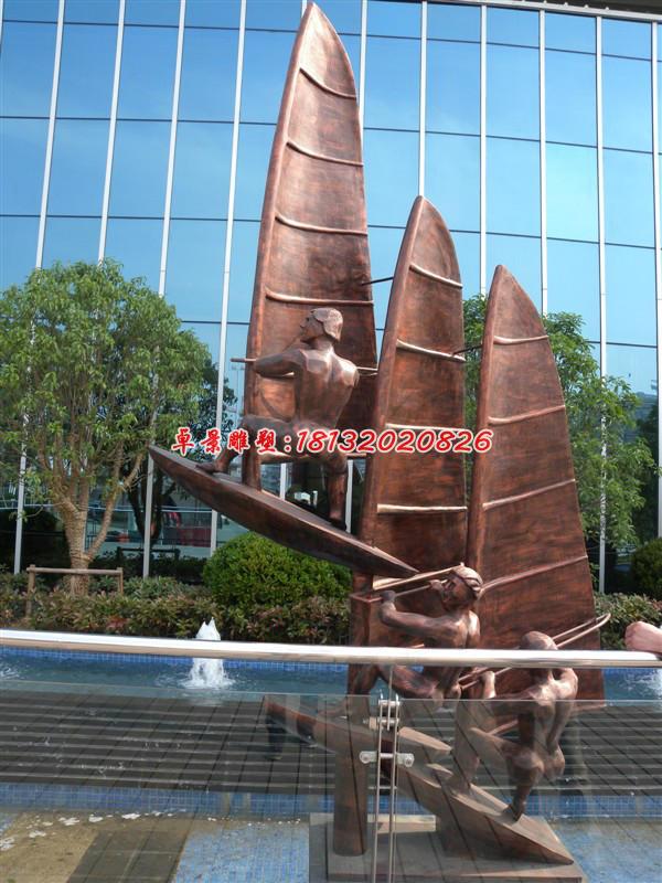 帆船銅雕，廣場帆船景觀銅雕