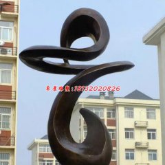 抽象銅雕，小區(qū)景觀抽象雕塑