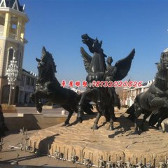 阿波羅戰(zhàn)車雕塑，小區(qū)景觀銅雕