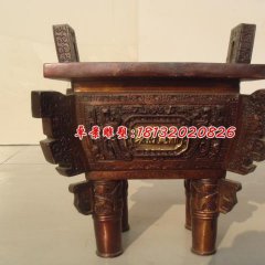 聚財(cái)寶鼎雕塑，企業(yè)鼎銅雕