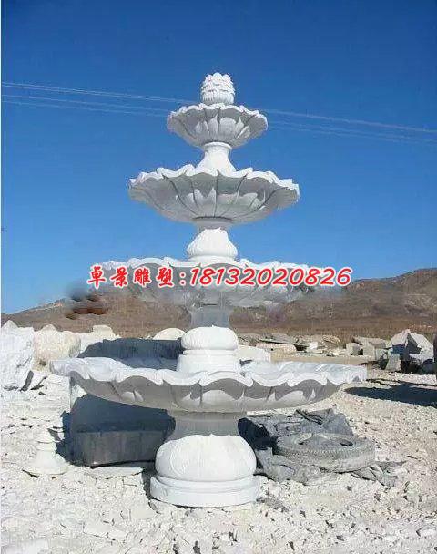 漢白玉跌水盆石雕 ，跌水盆噴泉雕塑
