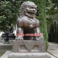 銅雕北京獅，看門獅子雕塑