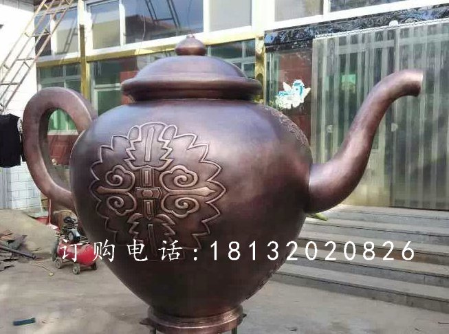 銅水壺，鑄銅水壺雕塑 (2)