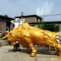 銅牛雕塑，廣場(chǎng)銅雕牛雕塑