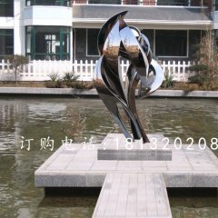 不銹鋼抽象藝術(shù)雕塑，廣場(chǎng)不銹鋼雕塑