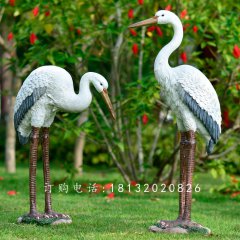 玻璃鋼仙鶴，玻璃鋼仿真仙鶴雕塑