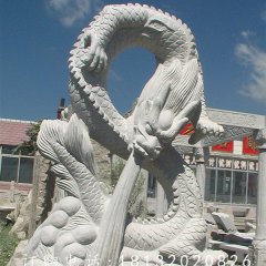 景觀石雕龍，大理石龍雕塑