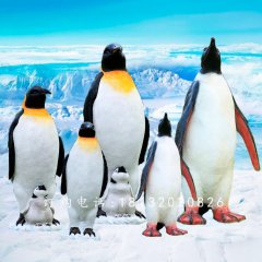 玻璃鋼企鵝，玻璃鋼仿真動(dòng)物雕塑