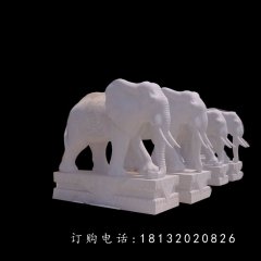 石雕大象，石雕動物雕塑