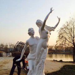 玻璃鋼西方人物雕塑，玻璃鋼情侶雕塑