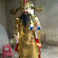 銅雕財神爺?shù)袼?，銅雕人物雕塑