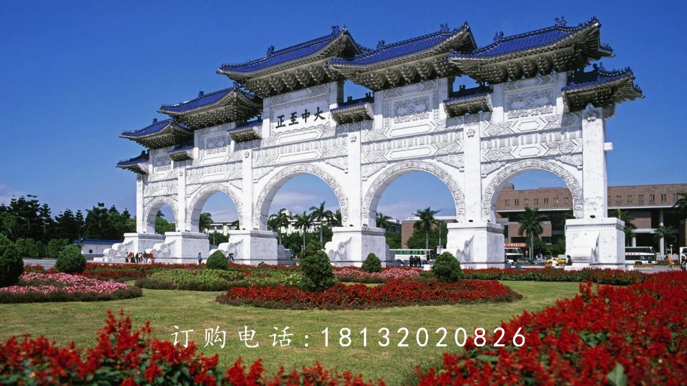 石雕牌坊，五門牌坊，廣場(chǎng)牌坊雕塑 (1)