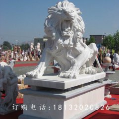 石雕獅子，石雕動(dòng)物雕塑