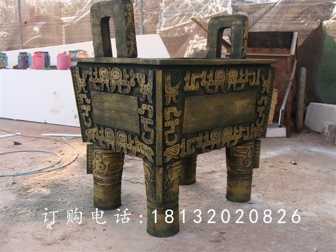 銅雕鼎，四腳鼎，廣場銅鼎雕塑