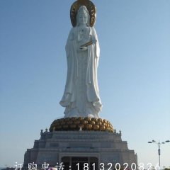 觀音菩薩石雕，三面觀音菩薩石雕，大型觀音菩薩石雕