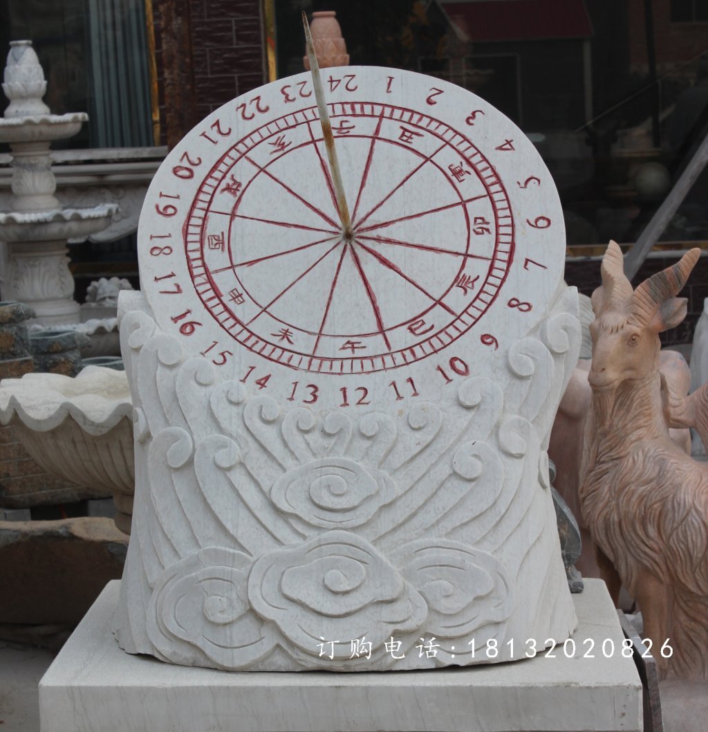 石頭日晷雕塑，石雕日晷，學(xué)校日晷雕塑