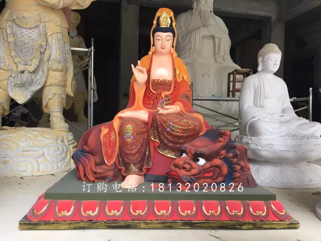 玻璃鋼觀音菩薩雕塑，彩繪佛像雕塑